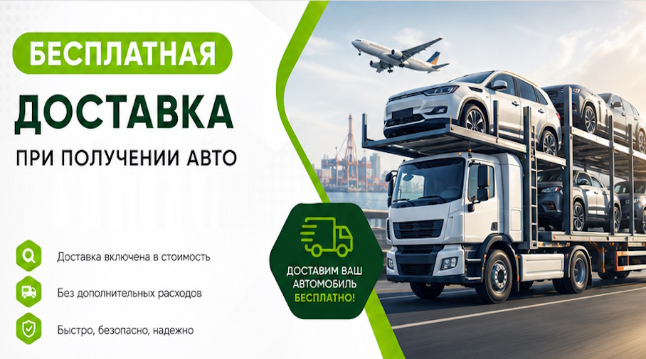 Акция! Бесплатная доставка по Нурлате при получении авто